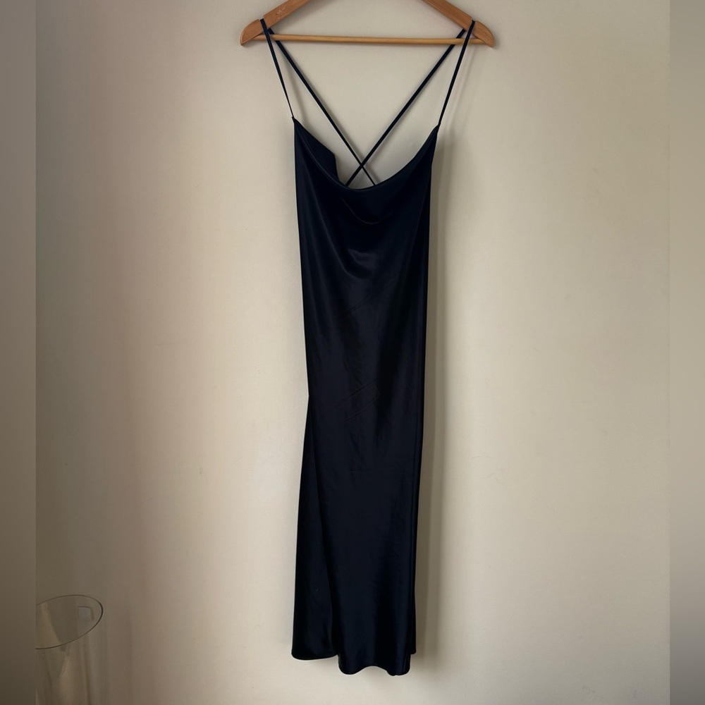 H&M Black Maxi Slip Dress
